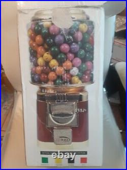 VINTAGE SEAGA 25¢ Quarter Bubble Gum Dispensing Vending Machine with keys NIB