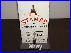 VINTAGE USPS 14 1/2 US POSTAGE STAMPS 5c 10c COUNTER TOP COIN VENDING MACHINE