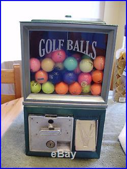 Vintage Victor 77 Golf Ball Vending Machine Dispenser Works Great