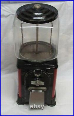 VINTAGE Victor Topper Glass Globe 1 Cent Nuts / Candy Machine 1950's Good