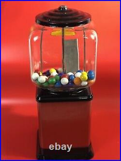 VINTAGE Victor Topper With View Window Glass Globe 1 Cent Gumball Machine