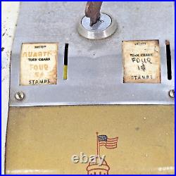 VTG 15 U. S. Postage Stamp Vending Machine Fully Functional Americana