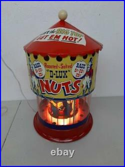 VTG 1950's Big Top Circus Roasted Salted Nuts Lighted Motion Lamp Peanut Warmer