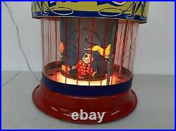 VTG 1950's Big Top Circus Roasted Salted Nuts Lighted Motion Lamp Peanut Warmer