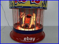 VTG 1950's Big Top Circus Roasted Salted Nuts Lighted Motion Lamp Peanut Warmer
