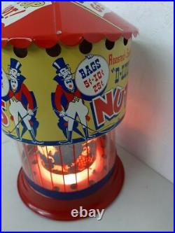 VTG 1950's Big Top Circus Roasted Salted Nuts Lighted Motion Lamp Peanut Warmer