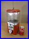 VTG 1960's Oak Acorn 1 Cent Gumball Candy Prize Dispenser Machine & 2 Keys WORKS