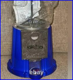 VTG 25th Anniversary Pillsbury Doughboy Co. 18 Gumball Coin Machine Blue/White