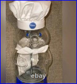 VTG 25th Anniversary Pillsbury Doughboy Co. 18 Gumball Coin Machine Blue/White