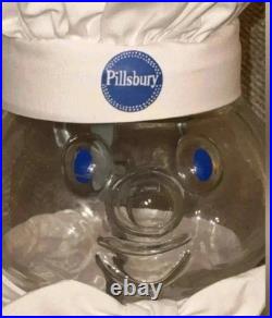 VTG 25th Anniversary Pillsbury Doughboy Co. 18 Gumball Coin Machine Blue/White