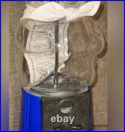 VTG 25th Anniversary Pillsbury Doughboy Co. 18 Gumball Coin Machine Blue/White