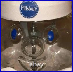 VTG 25th Anniversary Pillsbury Doughboy Co. 18 Gumball Coin Machine Blue/White