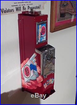 VTG LuckyStrike Cigarette Vending Machine, coin op gum, match, trade stimulator, gas