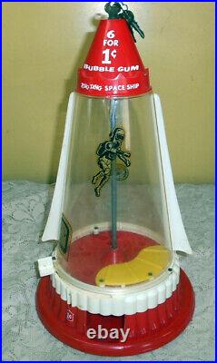 VTG. Ring Ding Space Ship Rocket Astronaut Gum Ball Penny Vending Machine Toy