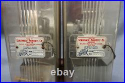 + VTG SCHERMACK 2¢ 3¢ DOUBLE'POSTAGE STAMPS IN ROLLS' VENDING MACHINE WithKEY! +