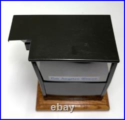 VTG Scale Model Los Angeles Times Newspaper Vending Machine Rack Green 6x5x4