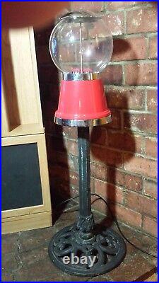 VTG Selectivend Red Bubblegum Machine Attached to a Removable Stand Gently Used