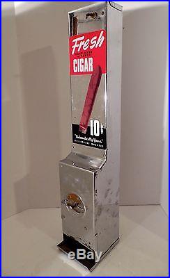 VTG Tampa Cigar VENDING MACHINE COIN OP, DISPENSER, VENDOR GUM, NUTS, DISPLAY SIGN