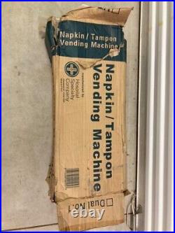 VTG Tampax Gards Feminine Napkins Tampon Dual. 25 Coin Operated Dispenser With KEY