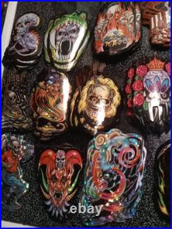 VTG The Gates Of HELL vending Machine Prism Horror Stickers. 9 Sets + 49 Extra