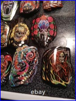 VTG The Gates Of HELL vending Machine Prism Horror Stickers. 9 Sets + 49 Extra