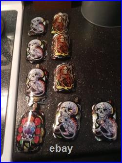 VTG The Gates Of HELL vending Machine Prism Horror Stickers. 9 Sets + 49 Extra