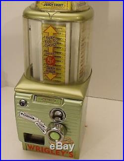Vtg Wrigley's Gum Vending Machine, Coin Op, Store Display, Hershey, Trade Stimulator