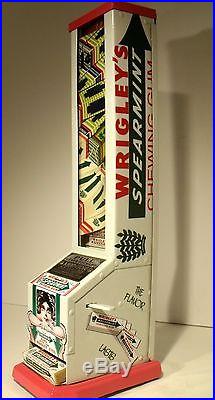 Vtg Wrigley's Gum Vending Machine, Coin Op, Store Display, Hershey, Trade Stimulator