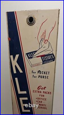 Vend-Rite Kleenex Tissue Vending Machine 5¢ 37 Metal Coin Op Dispenser Vintage