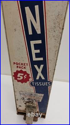 Vend-Rite Kleenex Tissue Vending Machine 5¢ 37 Metal Coin Op Dispenser Vintage