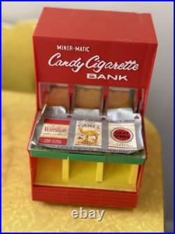 Very rare Miner-Matic Candy Cigarette Bank Machine Vintage Toy Tobacco