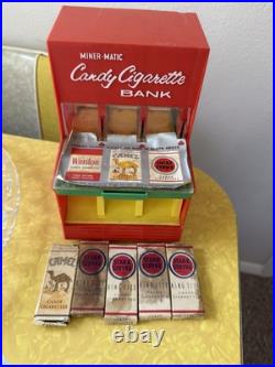 Very rare Miner-Matic Candy Cigarette Bank Machine Vintage Toy Tobacco