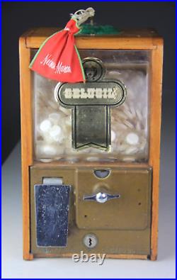 Victor Nickel Baby Grand Gelusil Antacid Tablet Vending Machine with Key & Works