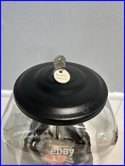 Victor Topper 1 Cent Penny Gumball Vending Machine Square Glass Globe 50s