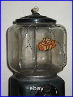 Victor Universal Gumball Machine Square Globe Working WithKey Vintage 1946 #2