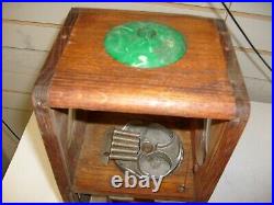 Victor Vending Corp. Gumball Candy Machine Oak Wood Sides Vintage Parts Baby