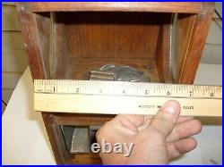 Victor Vending Corp. Gumball Candy Machine Oak Wood Sides Vintage Parts Baby