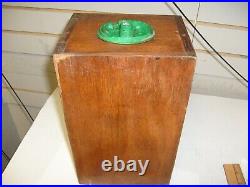 Victor Vending Corp. Gumball Candy Machine Oak Wood Sides Vintage Parts Baby