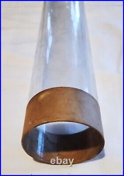 Vintage 17 inch Long Glass Tube Vending Machine Paper Cup Dispenser