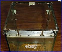 Vintage 1902 Mansfield Automatic Clerk Pepsin Gum Vending Machine Glass Case