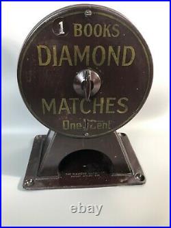 Vintage 1910-1920 Vintage Diamond Matches One Cent Vending Machine