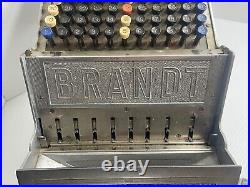 Vintage 1916 Brandt Automatic Cashier Machine Griffon Sides (Works)