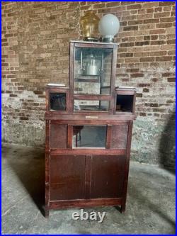 Vintage 1920 Holcomb & Hoke Wood Antique Popcorn Machine Movie Theater Sales