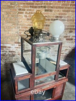 Vintage 1920 Holcomb & Hoke Wood Antique Popcorn Machine Movie Theater Sales