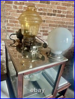 Vintage 1920 Holcomb & Hoke Wood Antique Popcorn Machine Movie Theater Sales