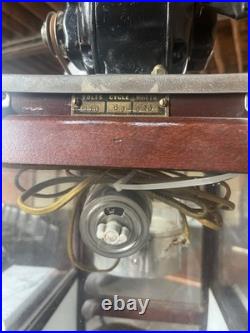Vintage 1920 Holcomb & Hoke Wood Antique Popcorn Machine Movie Theater Sales