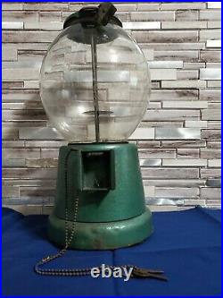 Vintage 1920's advance gumball machine 1cent penny complete