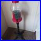 Vintage 1920s Red Gumball Machine with Adjustable Dispensing and Coin Bank