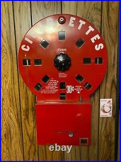 Vintage 1930/40s Dial Coin Operated Cigarette Machine Antique