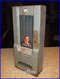 Vintage 1930's Adams Chewing Gum 1 Cent Penny Vending Machine